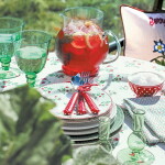 GREEN GATE Sada příborů Dotty Red – set 4 ks, červená barva, kov, plast