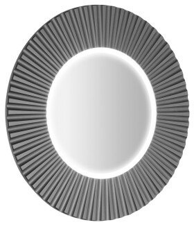 SAPHO - PRIDE STRIP kulaté zrcadlo s LED osvětlením v rámu ø 90cm, stříbrná PD952