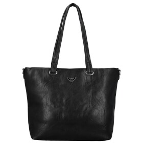 Stylová dámská koženková kabelka na rameno Mileta, černá