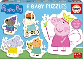 EDUCA Baby puzzle Prasátko Peppa 5v1