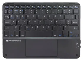 Conceptronic Klávesnice s touchpadem černá / Bezdrátová klávesnice / touchpad / Bluetooth 5.4 / US layout (TOBIN01BUS)