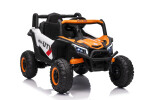 Mamido Elektrické autíčko Buggy Madman bílé | UTV-MX 4x4 | EVA kola | 12V 10Ah | EKO kůže