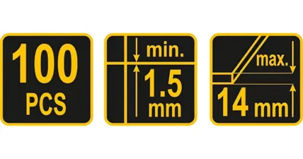Vorel Spona nivelační 1,5 mm / Nivelační spona / 100 ks (TO-04690)