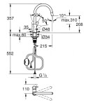 GROHE - Start Edge Dřezová baterie s výsuvnou koncovkou, chrom 30551000