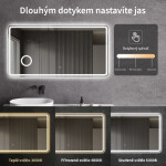 CERANO - Koupelnové LED zrcadlo Lucido - 100x70 CER-429346