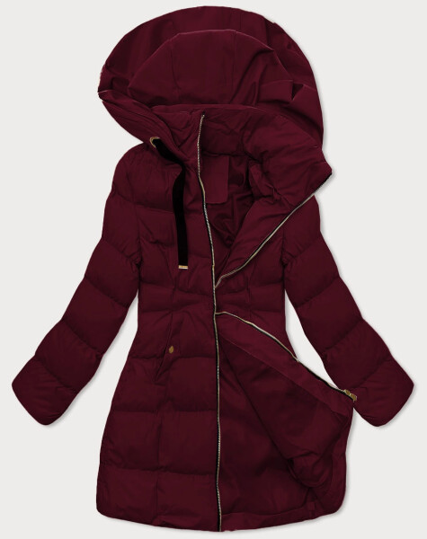 Dámská bunda ve vínové bordó barvě s kapucí J Style (5M3231-1) odstíny červené M (38)