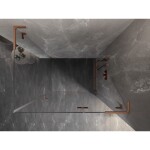 MEXEN/S - Lunar L sprchový kout dveře křídlové pravá 85 x 80, transparent, měď kartáčovaná 834L-085-080-65-00-P