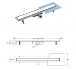 BESCO - Odtokový žlab VIRGO WHITE - Rozměr A - 80 ZLOL80VW