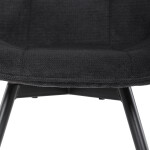 Židle jídelní, černá látka, černý kov, otočný mechanismus 90°/90° (L/P) - funkce reset