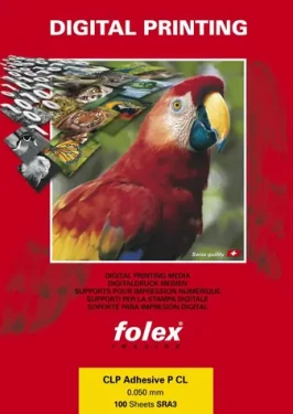 Folex CLP Adhesive P CL - SRA3 / Lesklá čirá polyesterová samolepící fólie / laser / 200 ks (FO2999C-050-84500)