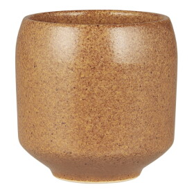 Ib Laursen Malý keramický obal na květiny Saga Brown, hnědá barva, keramika
