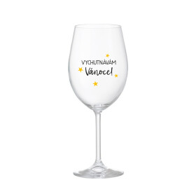 VYCHUTNÁVÁM SI VÁNOCE - čirá sklenice na víno 350 ml