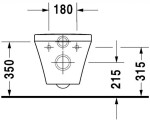 DURAVIT - DuraStyle Závěsné WC, Rimless, bílá 2538090000