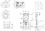 GEBERIT - Duofix Set předstěnové instalace, klozetu Tesi a sedátka, tlačítko Sigma30, matný chrom/chrom SANI11CD2122