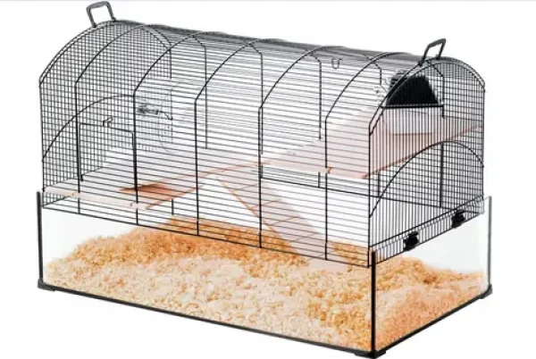 ZOLUX Klec Neo Panas XL černá / Pro hlodavce a křečky / 71×41×49 cm / kov, sklo