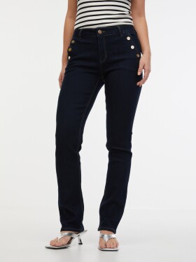 Orsay Tmavě modré dámské straight fit džíny dámské