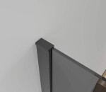 CERANO - Sprchový kout Varone LINE L/P - 6 mm - černá matná, grafitové sklo - 130x70x195 - posuvný CER-8050BD7224