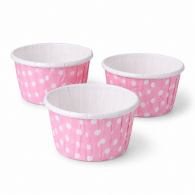 Dortisimo Košíčky na muffiny pevné růžové s puntíky (8 ks)