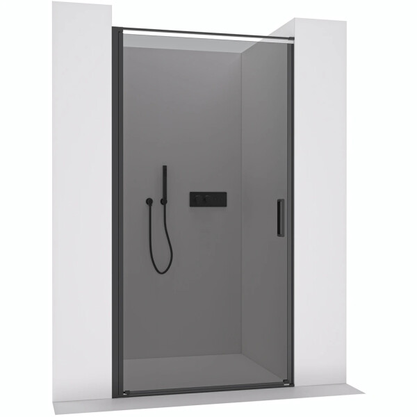 CERANO - Sprchové otočné dveře Porte L/P - 8 mm - černá matná, grafitové sklo - 80x195 CER-8050BD7248