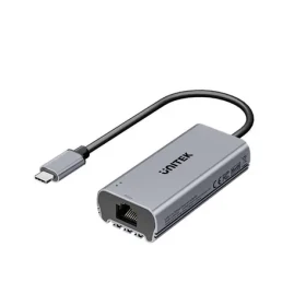 Unitek USB-C na RJ45 5Gbps šedá / Síťový adaptér / Ethernet 5 Gbit/s / USB Type-C (U1343AGY01)