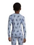 Dětské merino triko dlouhý rukáv ICEBREAKER Kids Merino 200 Oasis LS Crewe Bear Tour AOP, Zinc Blue/Aop velikost: 3