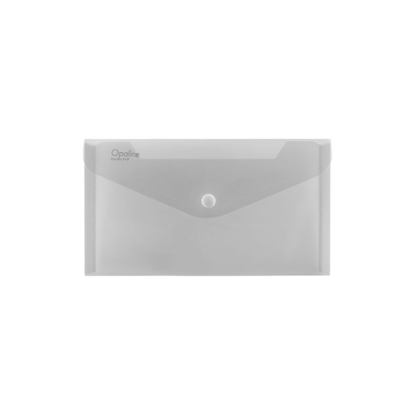 Psaníčko s drukem DL Opaline čirá - 5ks