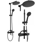 REA - Sprchový set s baterií 150mm ALDI černý REA-P8800