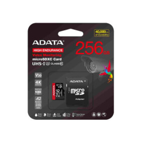 ADATA MicroSDXC karta 256GB High Endurance UHS-I C10 V30 A2 (R:100/W:85 MB/s) + SD adaptér EDF_748534