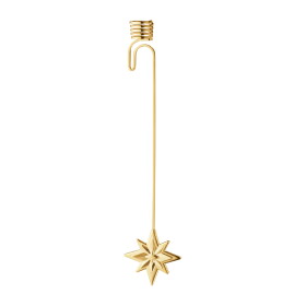 Georg Jensen Pozlacený závěsný svícen na stromeček Star 2024, zlatá barva, kov