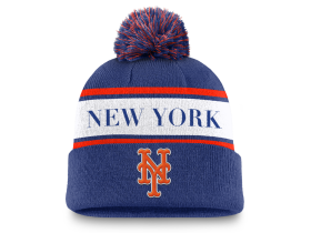 Nike Pánská zimní čepice New York Mets MLB Peak Standard Cuff Pom Beanie
