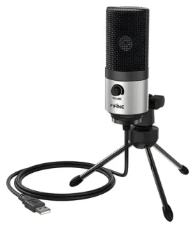 FIFINE K669BS stříbrná / stolní mikrofon / kondenzátorový / trojnožka / USB (K669BS)