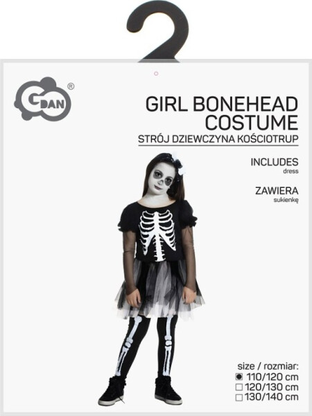 Kostým Kostlivec holčičí 110/120 cm