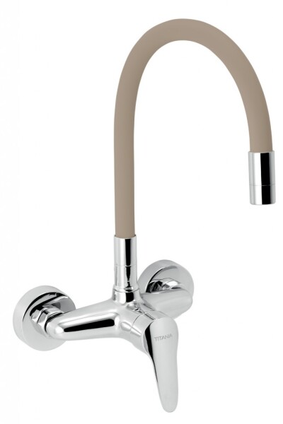 NOVASERVIS - Dřezová baterie s elastickým ramenem 150mm, béžová-chrom 94480,0BE