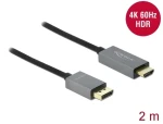 DeLock Kabel Active DisplayPort 1.4 - HDMI černá / Aktivní kabel / 4K / 60 Hz / HDR / 2 m (85929)