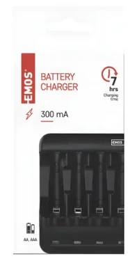 EMOS BCN-40 / Nabíječka baterií / AA/AAA / USB / 4 kanály (1603027000)