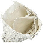 Módní dámský koženkový set kabelek Safira, bílý