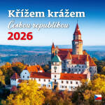 Nástěnný kalendář 2026 Helma - Křížem krážem Českou republikou