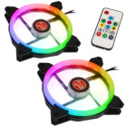 RAIJINTEK Iris 14 Rainbow RGB-2 černá / 2x140 mm / 30.8 dB @ 1500 RPM / 61 CFM / RGB / 4-pin PWM (0R400049)