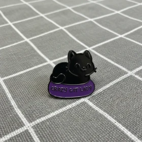 Pinarna.cz Crazy cat lady / Šílená kočičí žena (černá kočka)