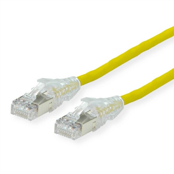 Secomp 21.05.0512 RJ45 síťové kabely, propojovací kabely CAT 6A S/FTP 1.00 m žlutá dvoužilový stíněný, bez halogenů, samozhášecí 1 ks