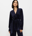 Sensual Velour Robe Top BLUE TRIUMPH BLUE TRIUMPH