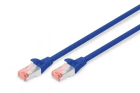 Digitus Cat6 S/FTP modrý 0,25m / Patch kabel / RJ45-RJ45 / AWG 27/7 / LSZH (DK-1644-0025/B)