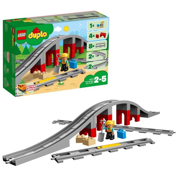 Duplo LEGO® DUPLO® 10872 Doplňky k vláčku – most a koleje