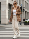 Dámská přechodná bunda TY5608 hnědá - FashionStreet S