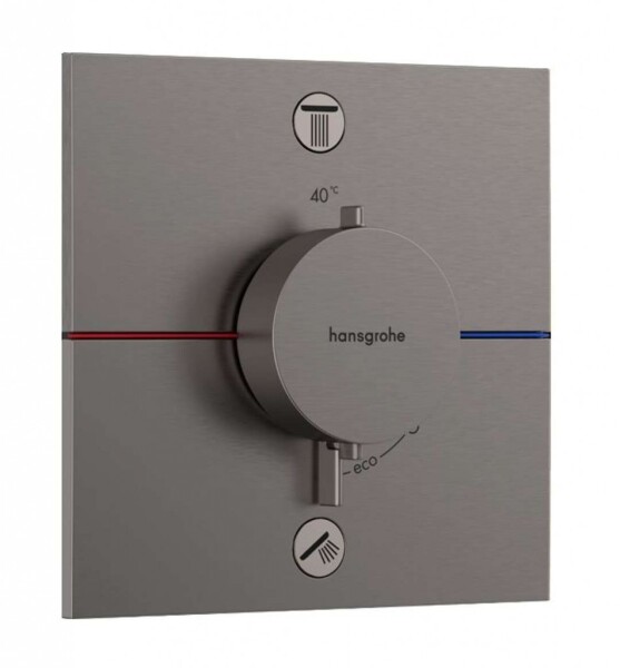 HANSGROHE - ShowerSelect Comfort Termostatická baterie pod omítku, pro 2 spotřebiče, kartáčovaný černý chrom 15572340