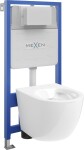 MEXEN/S - WC předstěnová instalační sada Fenix Slim s mísou WC Lena, bílá 6103322XX00