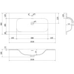 MEXEN - Vela umyvadlo zapuštěné do desky 101 x 46,5, bílá mat 25231001