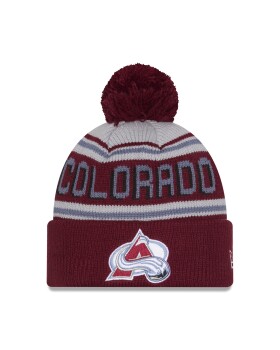 New Era Pánská zimní čepice Colorado Avalanche NHL Pom Wordmark