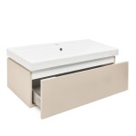 Koupelnová skříňka s umyvadlem SAT Feel 100x30x46 cm pískově béžová mat SATFEEL100BEU1 SATFEEL100BEU1