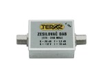 Anténní zesilovač TEROZ 404X, DAB, G20dB, F1,2dB, U98dBμV, F-F